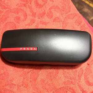 Prada Black and Red Eyewear Case